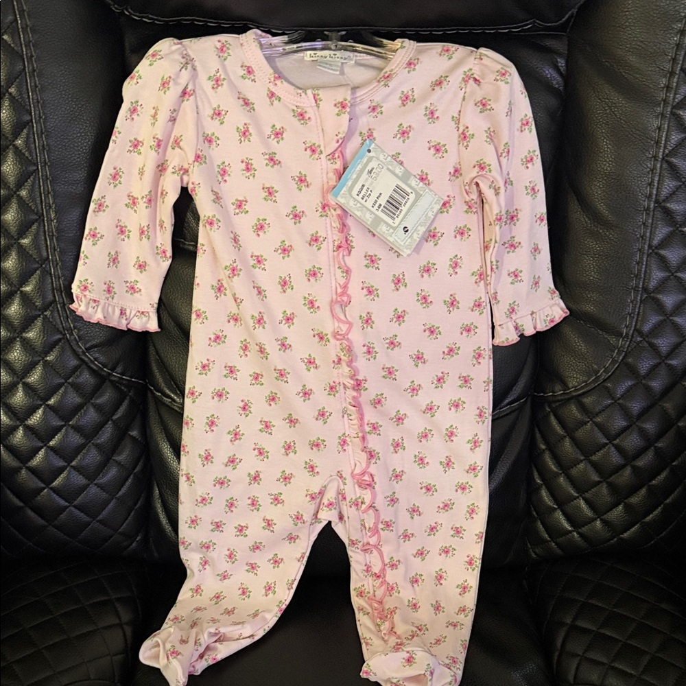 Kissy Kissy Pink Floral Footie